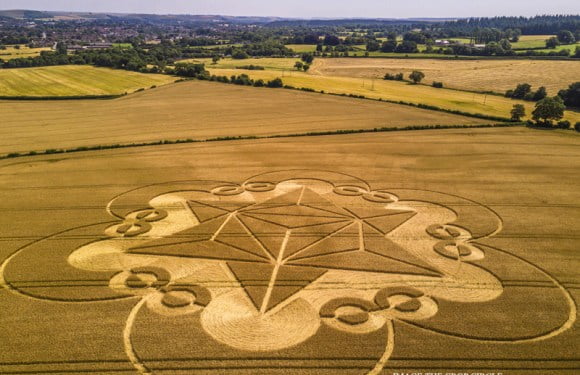Another Amazing Yet Complex Crop Circle Emerges In Cley Hill, England